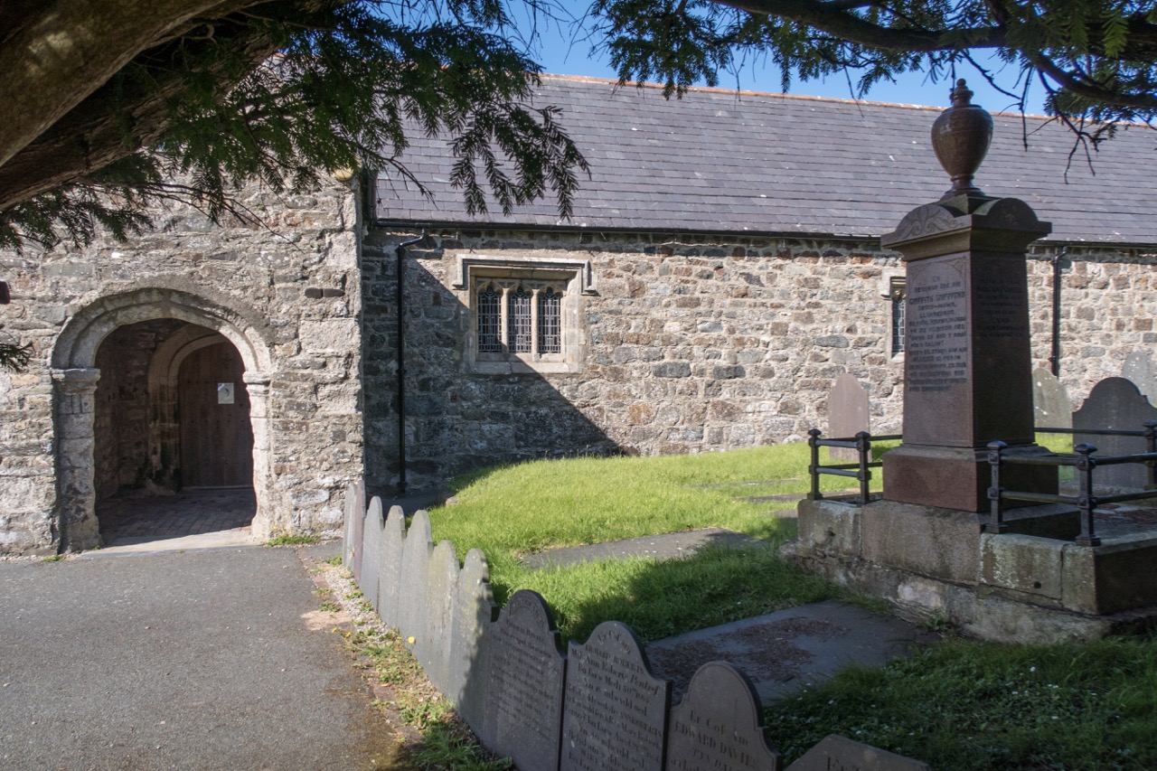 South door and wall