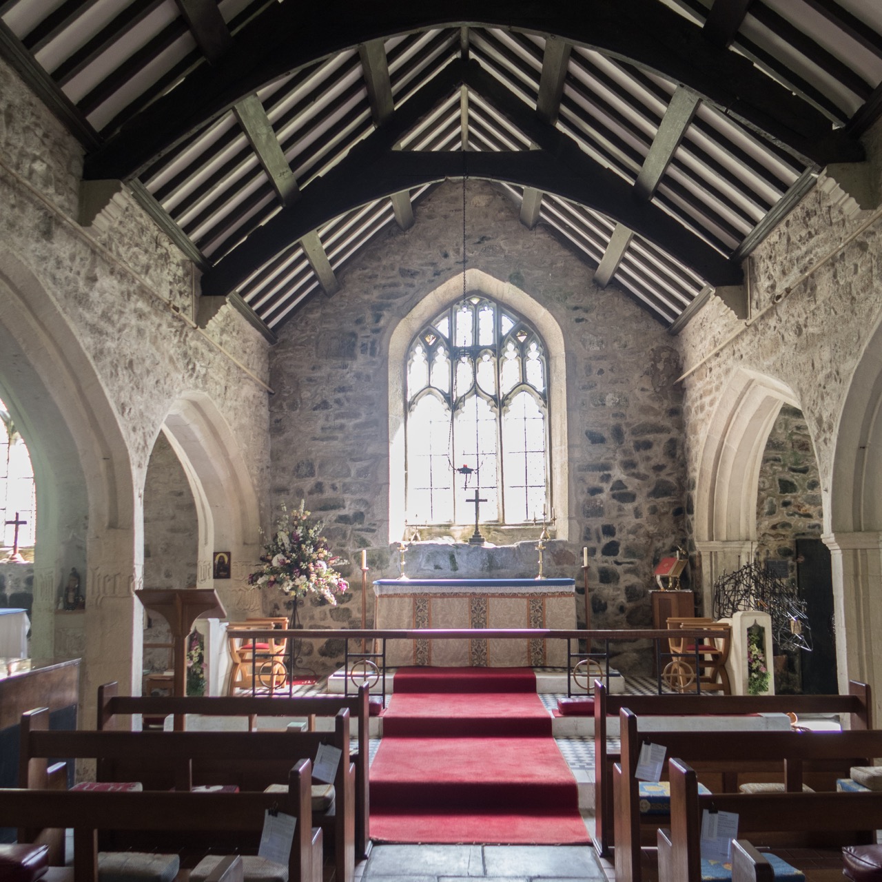 St Gwynhoedl’s Church, interior view