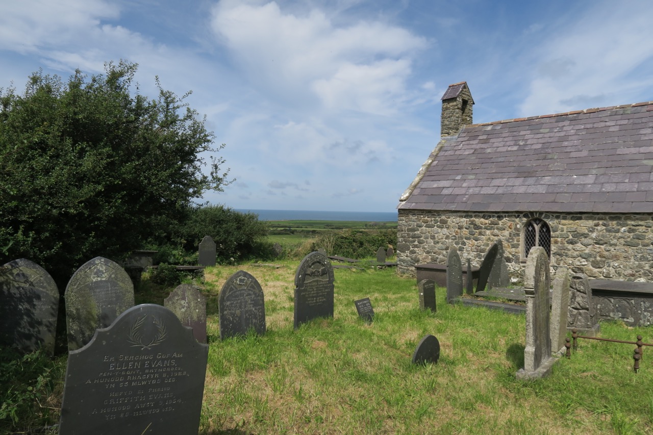 View to the west over the cemetery