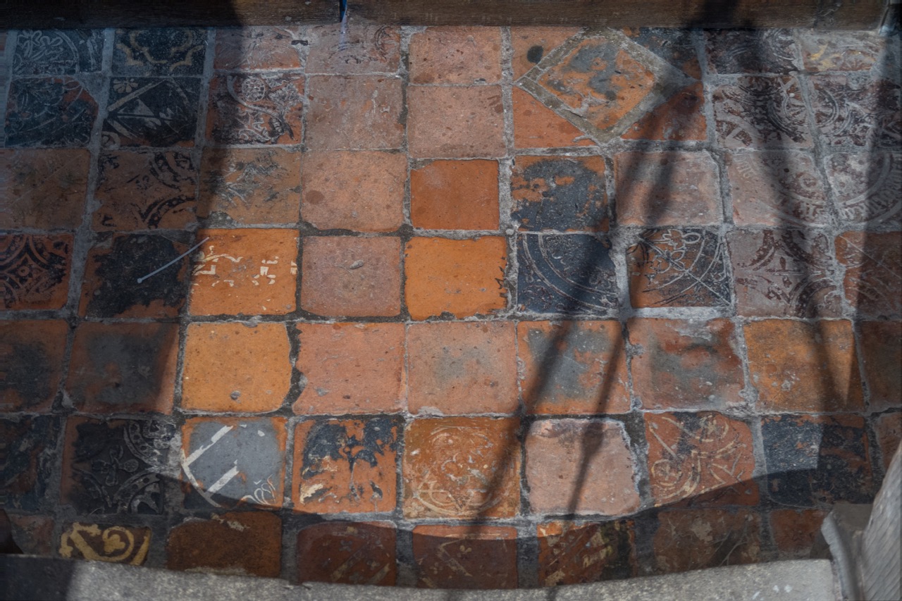 Medieval tiled floor
