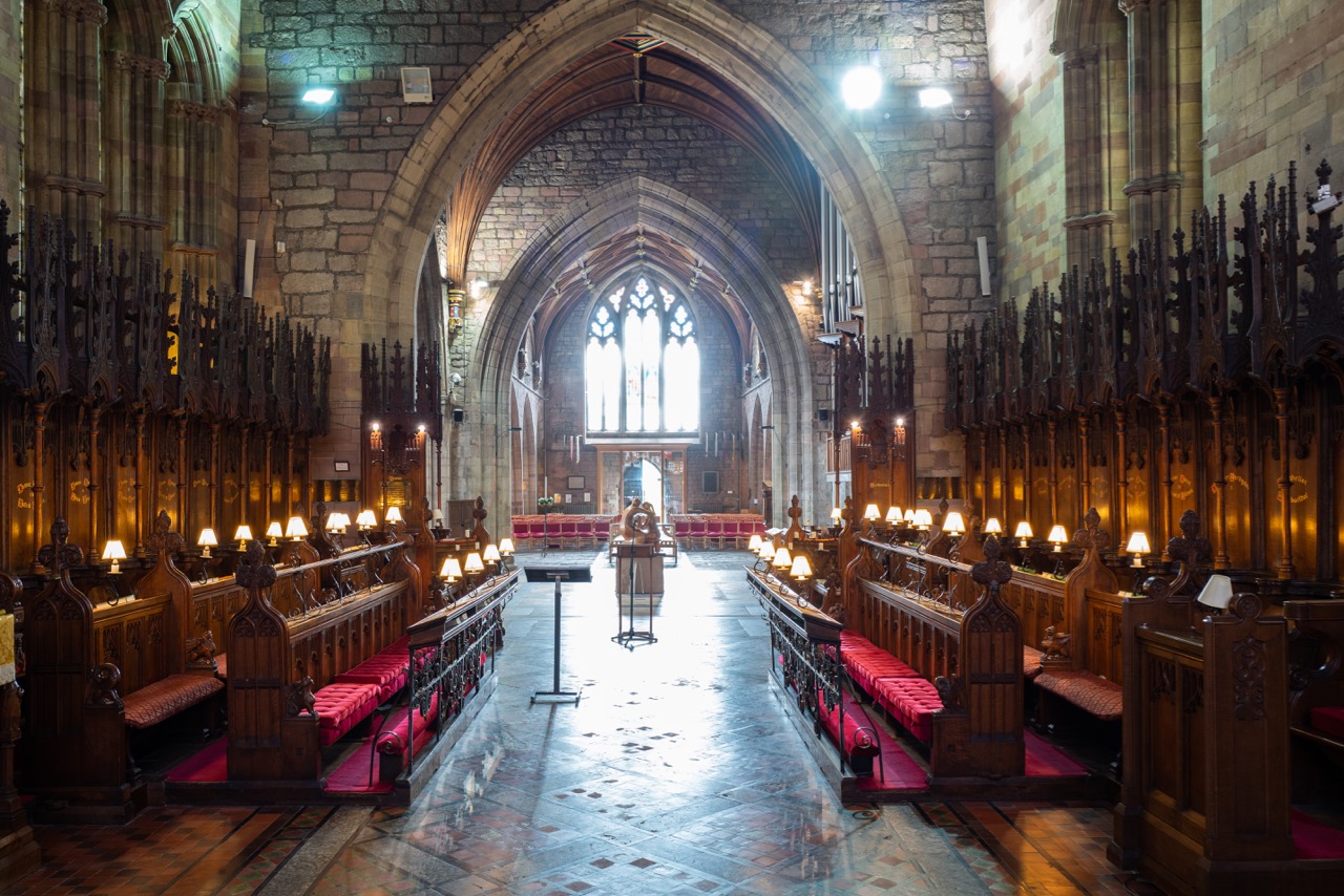 Interior view to the west side