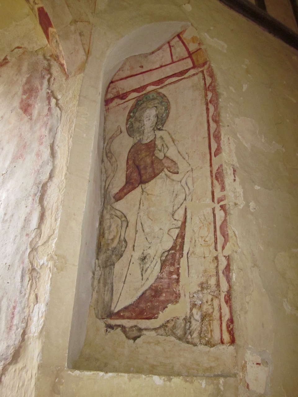 Wall frescoes, St Catherine (13th cent.)